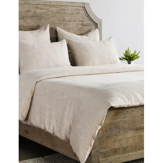 Beige King 100% Cotton 200 Thread Count Washable Duvet Cover Photo 2