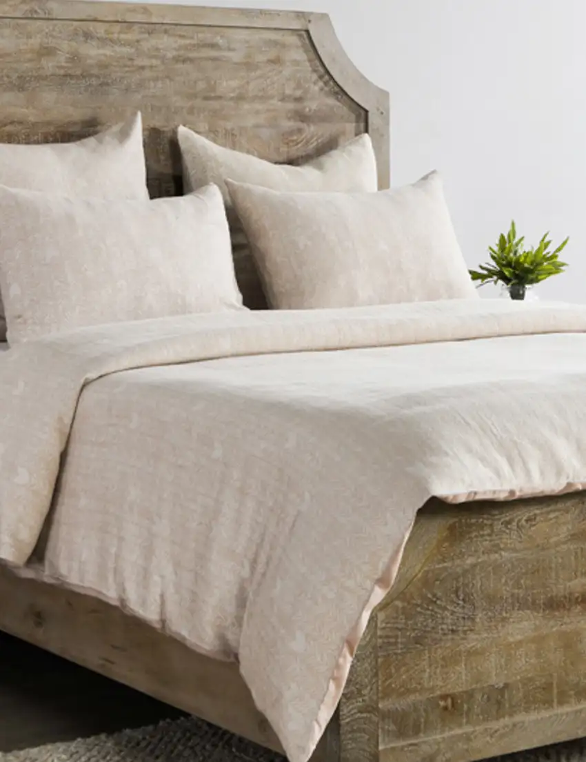 Beige King 100% Cotton 200 Thread Count Washable Duvet Cover Photo 2