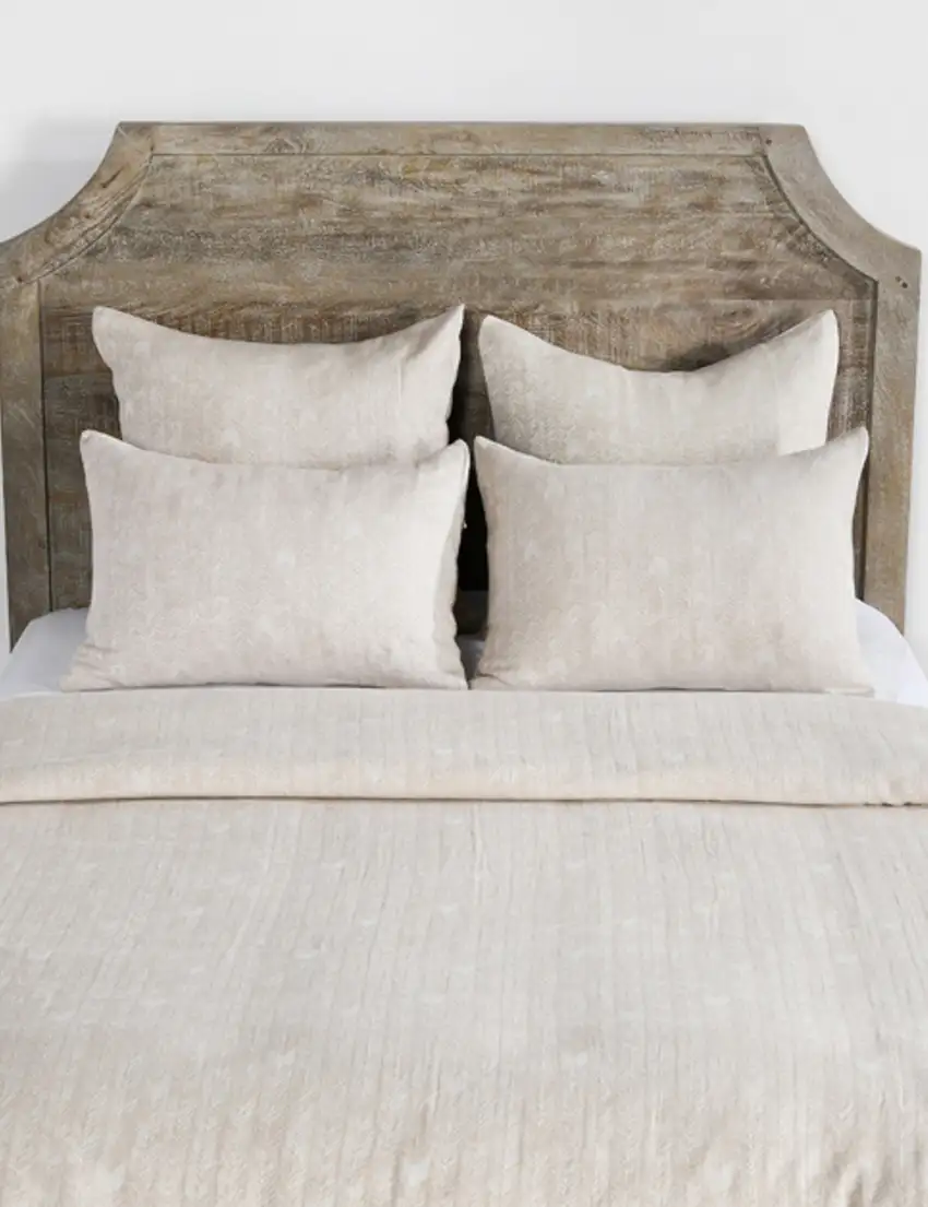 Beige King 100% Cotton 200 Thread Count Washable Duvet Cover Photo 3