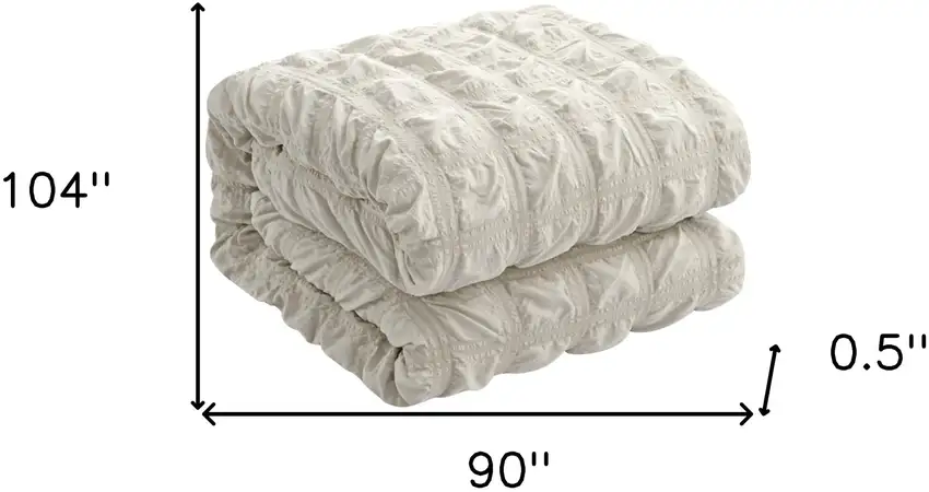 Beige King Polyester 180 Thread Count Washable Duvet Cover Set Photo 9