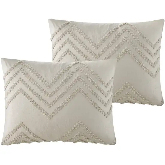 Beige King PolYester 180 Thread Count Washable Duvet Cover Set Photo 4