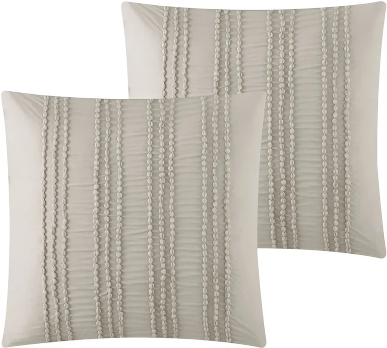 Beige King PolYester 180 Thread Count Washable Duvet Cover Set Photo 3