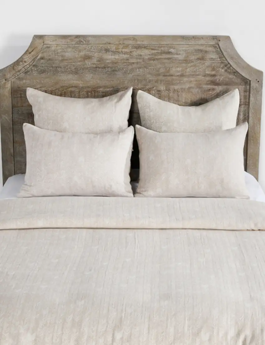 Beige Queen 100% Cotton 200 Thread Count Washable Duvet Cover Photo 3