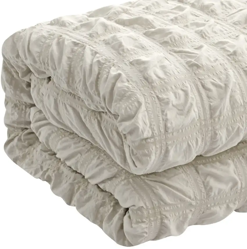 Beige Queen Polyester 180 Thread Count Washable Duvet Cover Set Photo 7