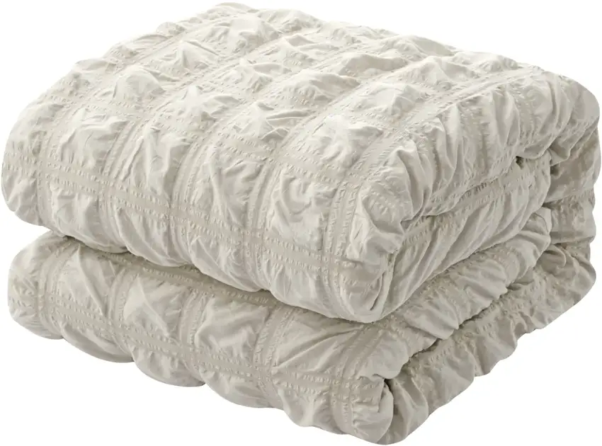 Beige Twin Polyester 180 Thread Count Washable Duvet Cover Set Photo 6