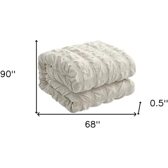 Beige Twin Polyester 180 Thread Count Washable Duvet Cover Set Photo 9