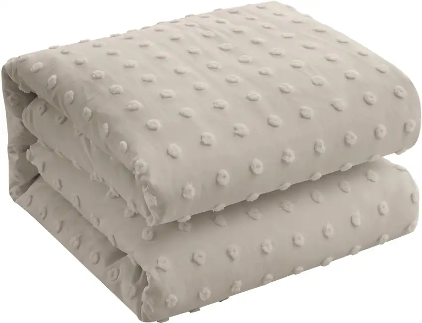 Beige Twin PolYester 220 Thread Count Washable Duvet Cover Set Photo 3