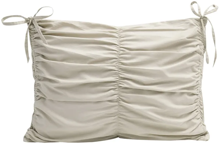 Beige Twin Polyester 180 Thread Count Washable Down Comforter Set Photo 3