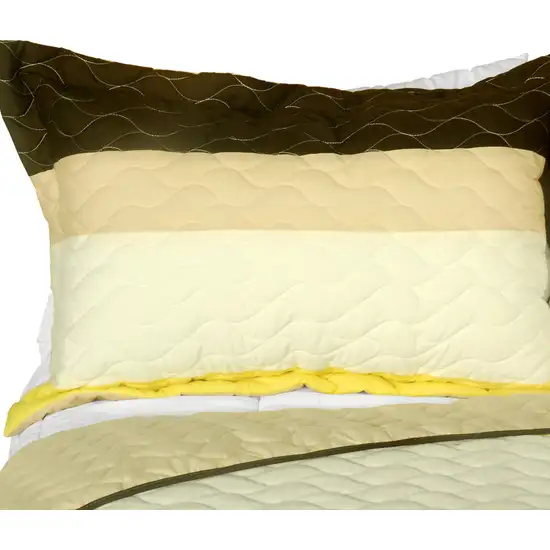 Best Home Decoration -  3PC Vermicelli-Quilted Patchwork Quilt Set (Full/Queen Size) Photo 3