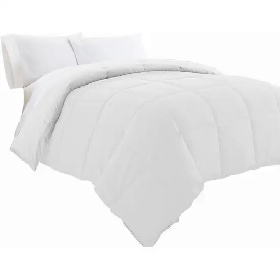 Beth Reversible Microfiber Queen Comforter, Squared Stitching Photo 1