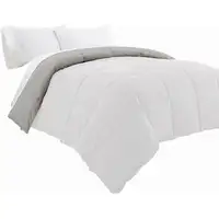 Photo of Beth Reversible Microfiber Queen Comforter, Squared Stitching