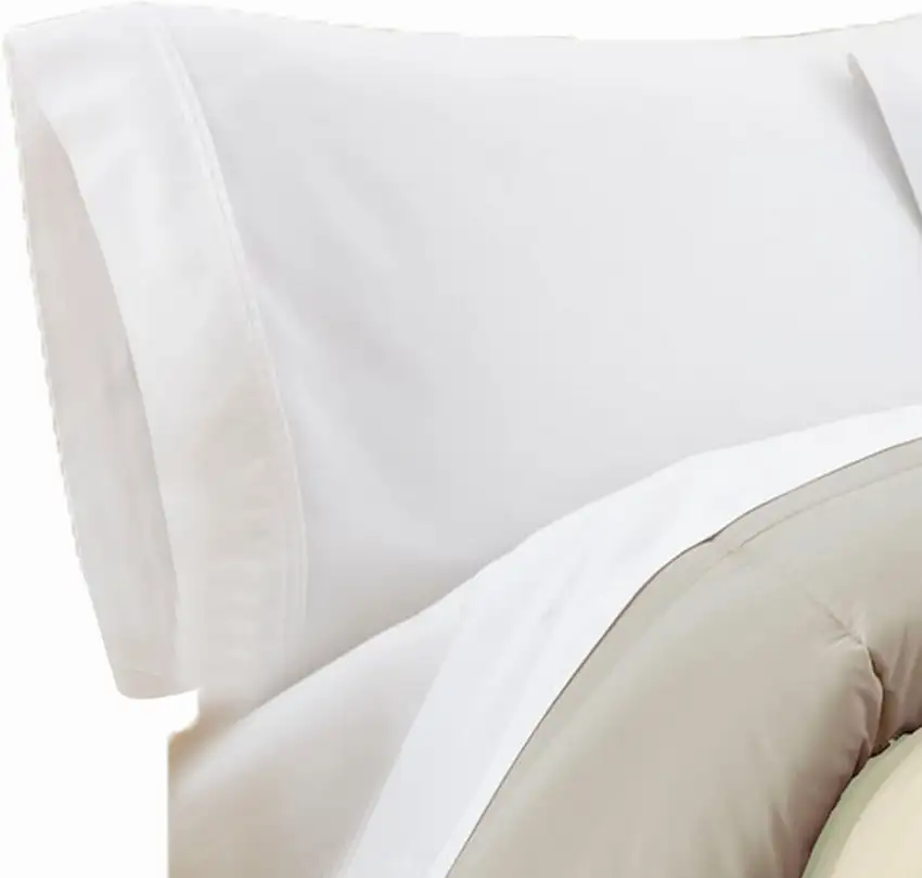 Beth Reversible Microfiber Queen Comforter, Squared Stitching Photo 2