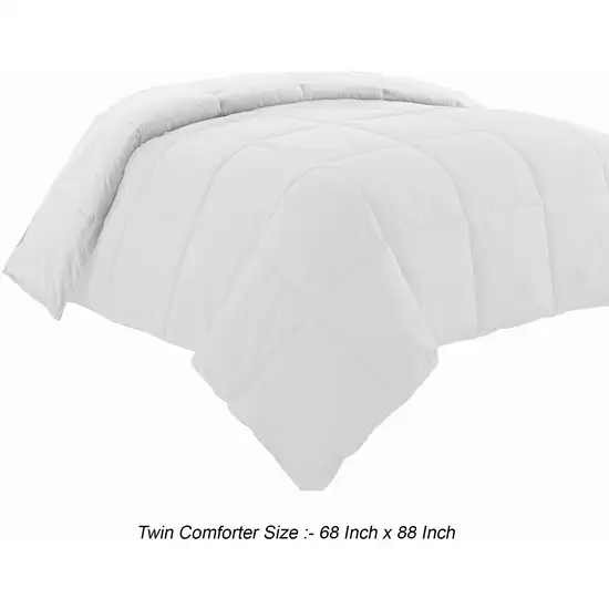 Beth Reversible Microfiber Twin Comforter, Squared Stitching Photo 5