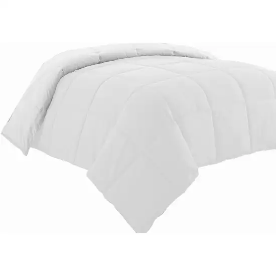 Beth Reversible Microfiber Twin Comforter, Squared Stitching Photo 1