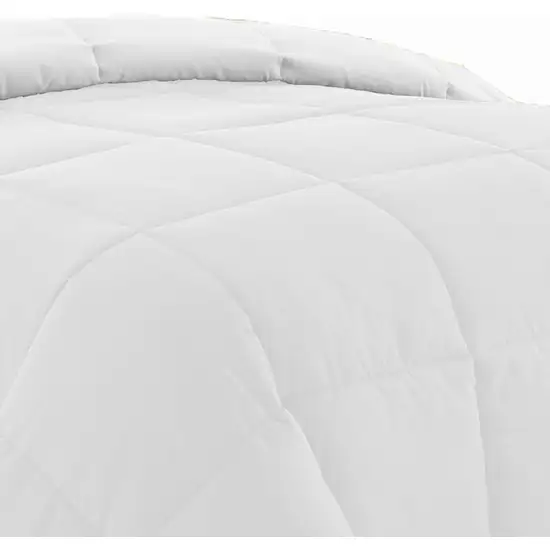 Beth Reversible Microfiber Twin Comforter, Squared Stitching Photo 2