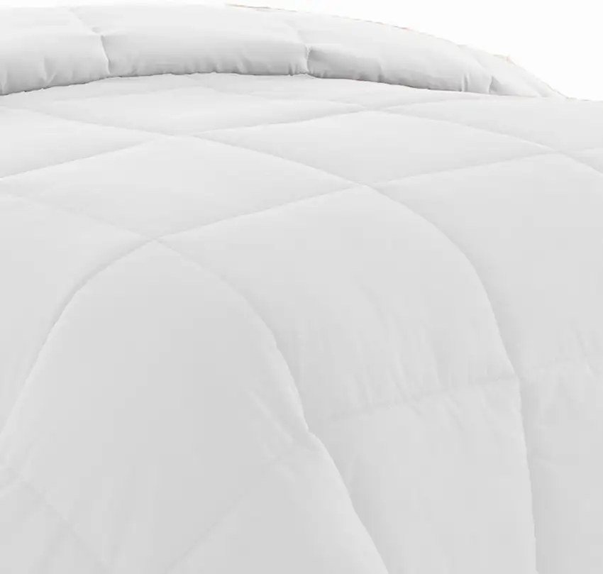 Beth Reversible Microfiber Twin Comforter, Squared Stitching Photo 2
