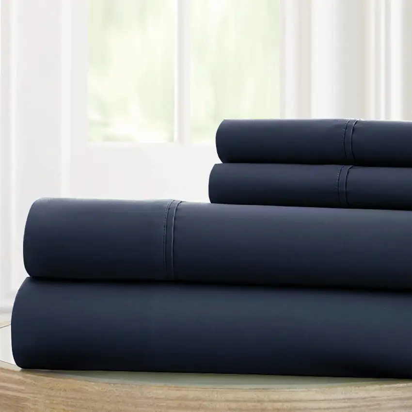 Bezons 4 Piece California King Microfiber Sheet Set with 1800 Thread Count Photo 2
