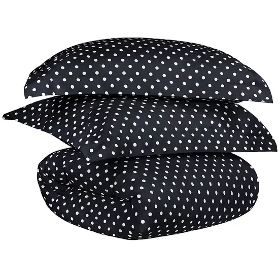 Black King Cotton Blend 600 Thread Count Washable Duvet Cover Set Photo 1
