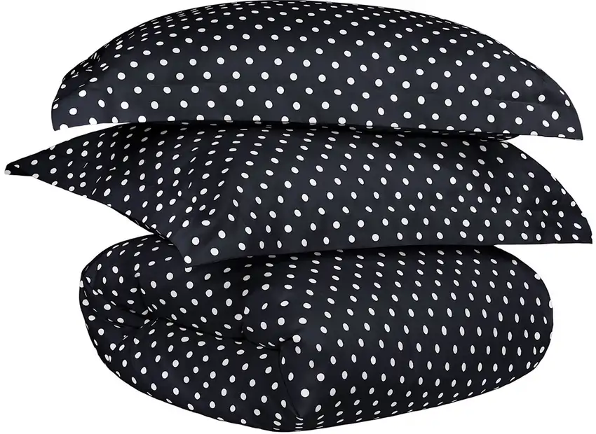 Black King Cotton Blend 600 Thread Count Washable Duvet Cover Set Photo 1