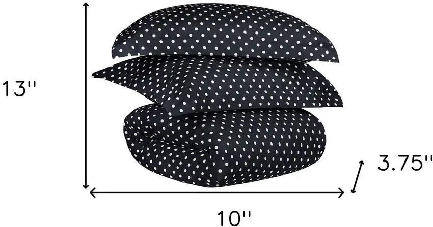 Black and White King Cotton Blend 600 Thread Count Washable Duvet Cover Set Photo 8