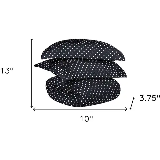 Black and White King Cotton Blend 600 Thread Count Washable Duvet Cover Set Photo 8