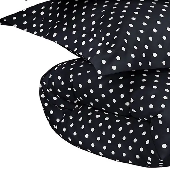 Black and White King Cotton Blend 600 Thread Count Washable Duvet Cover Set Photo 5