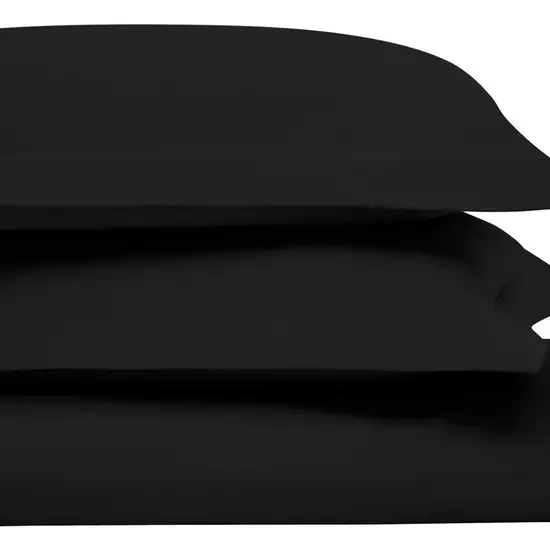 Black King Cotton Blend Washable Duvet Cover Set Photo 2