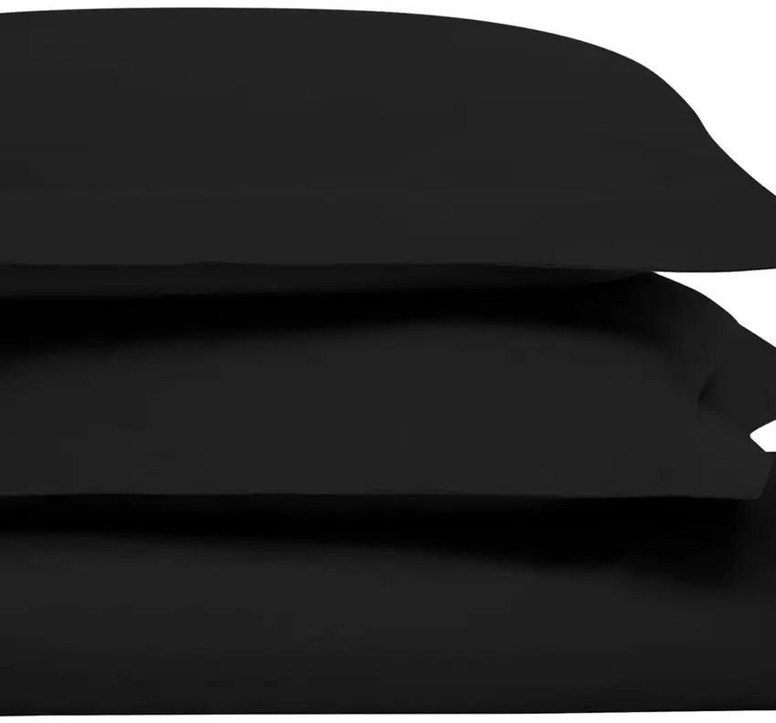 Black King Cotton Blend Washable Duvet Cover Set Photo 2