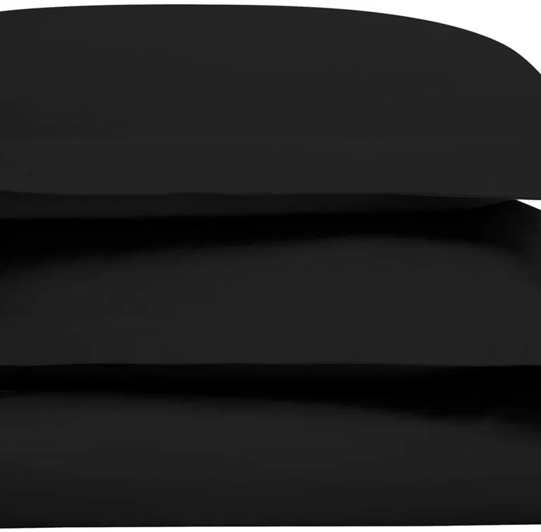 Black King Cotton Blend Washable Duvet Cover Set Photo 1