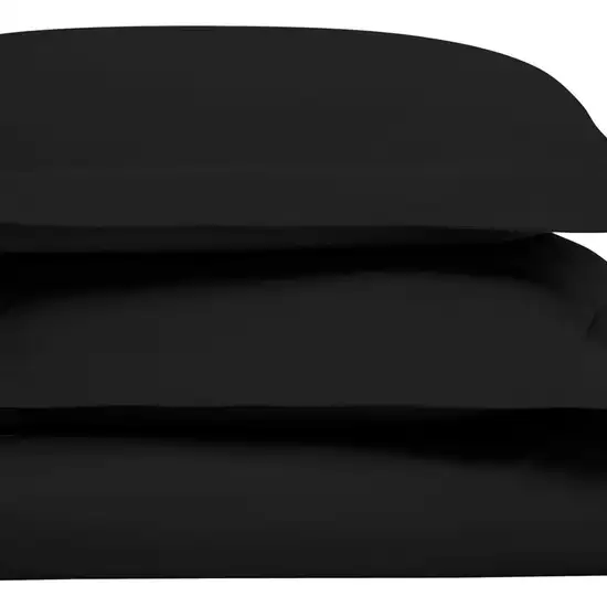 Black King Cotton Blend Washable Duvet Cover Set Photo 4