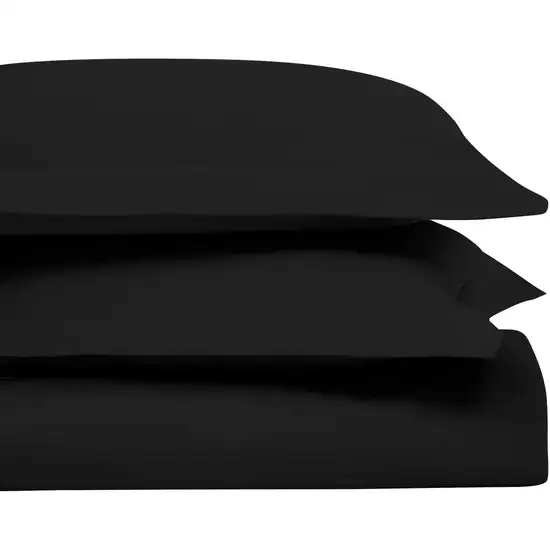 Black King Cotton Blend Washable Duvet Cover Set Photo 2