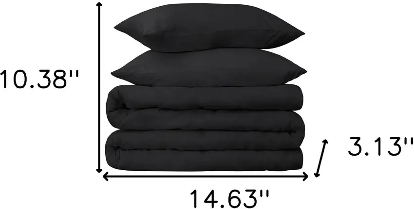 Black Queen Cotton Blend 650 Thread Count Washable Duvet Cover Set Photo 5