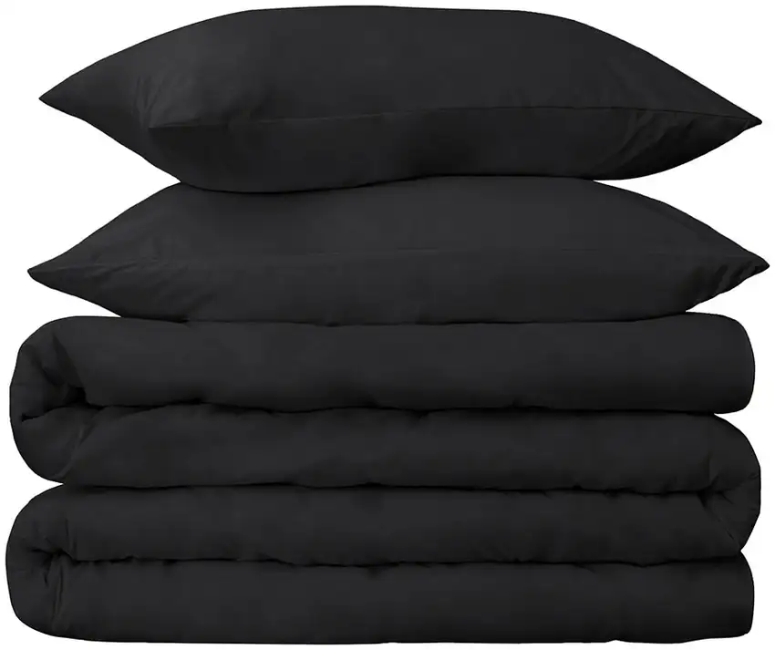 Black Queen Cotton Blend 650 Thread Count Washable Duvet Cover Set Photo 1