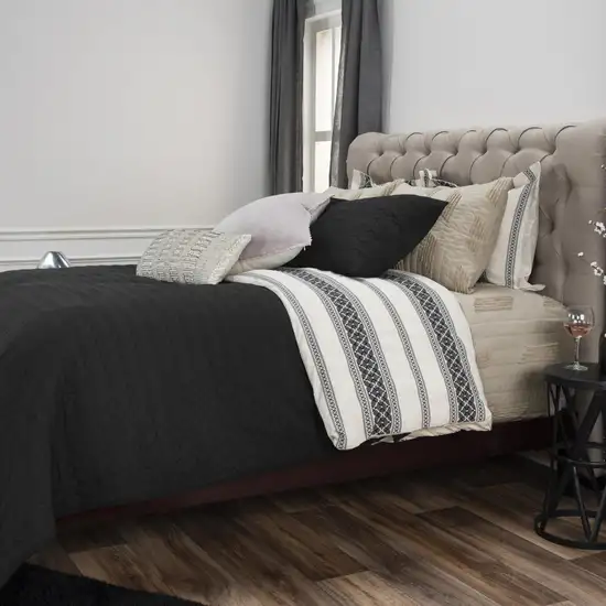 Black Queen 100% Cotton 300 Thread Count Machine Washable Down Alternative Comforter Photo 8