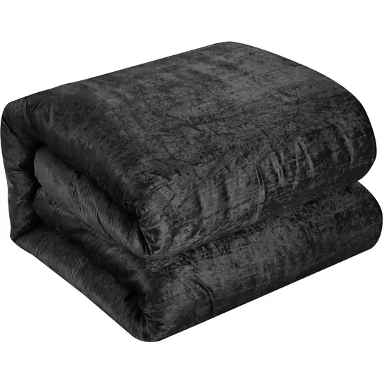 Black Queen Polyester 180 Thread Count Washable Down Comforter Set Photo 1