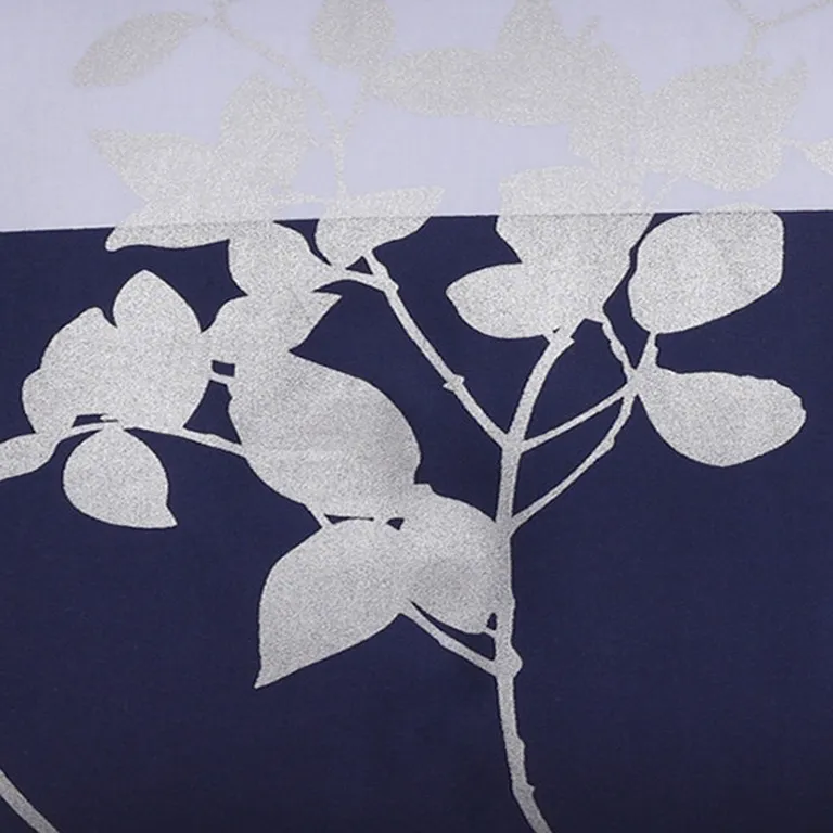 Blue And White King Cotton Washable Duvet Cover Set With Two Shams Photo 3