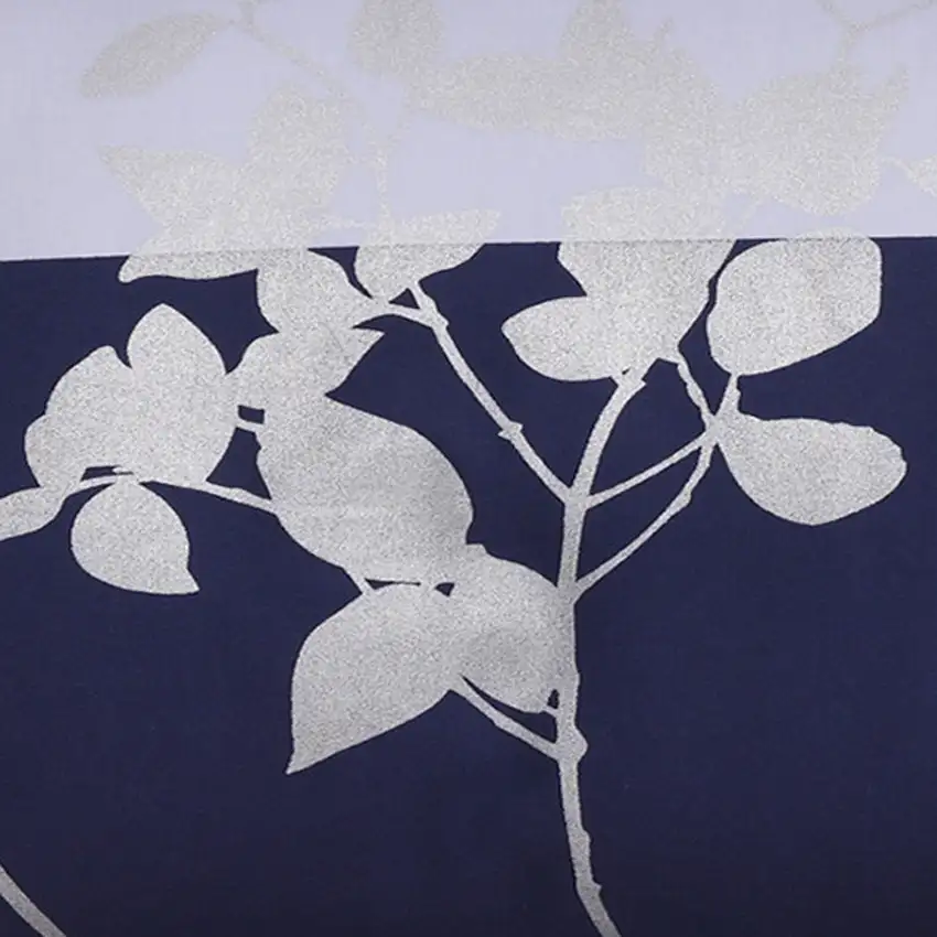 Blue And White King Cotton Washable Duvet Cover Set With Two Shams Photo 3