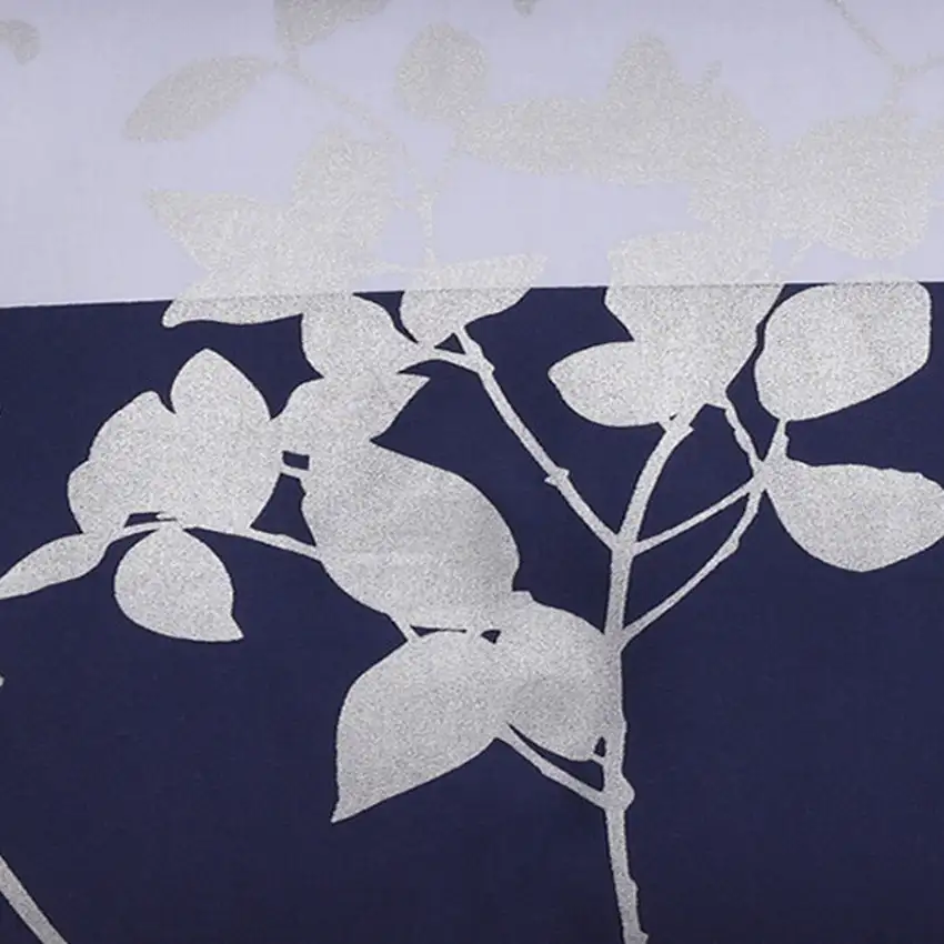 Blue And White Queen Cotton Washable Duvet Cover Set With Two Shams Photo 7