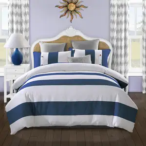 Photo of Blue And White Queen Cotton Washable Duvet Cover Set