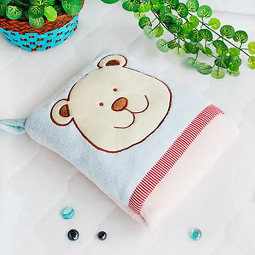 Blue Bear -  Fleece Throw Blanket Pillow Cushion / Travel Pillow Blanket (28.3 by 35.1 inches) Photo 2