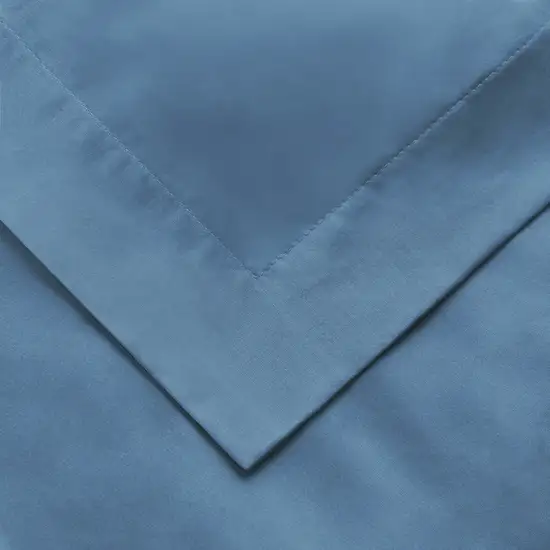 Blue King Cotton Blend Washable Duvet Cover Set With Two Shams Photo 8