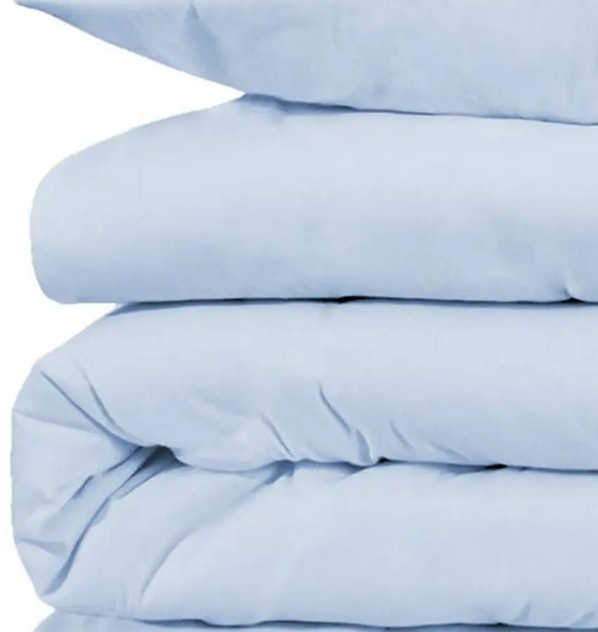 Blue King Cotton Blend Washable Duvet Cover Set Photo 2