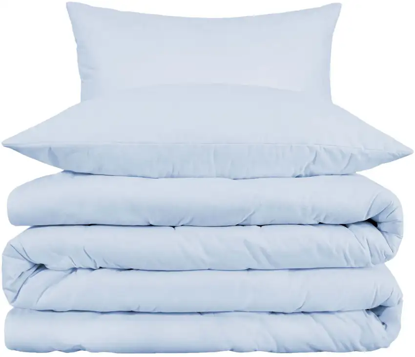Blue King Cotton Blend Washable Duvet Cover Set Photo 1