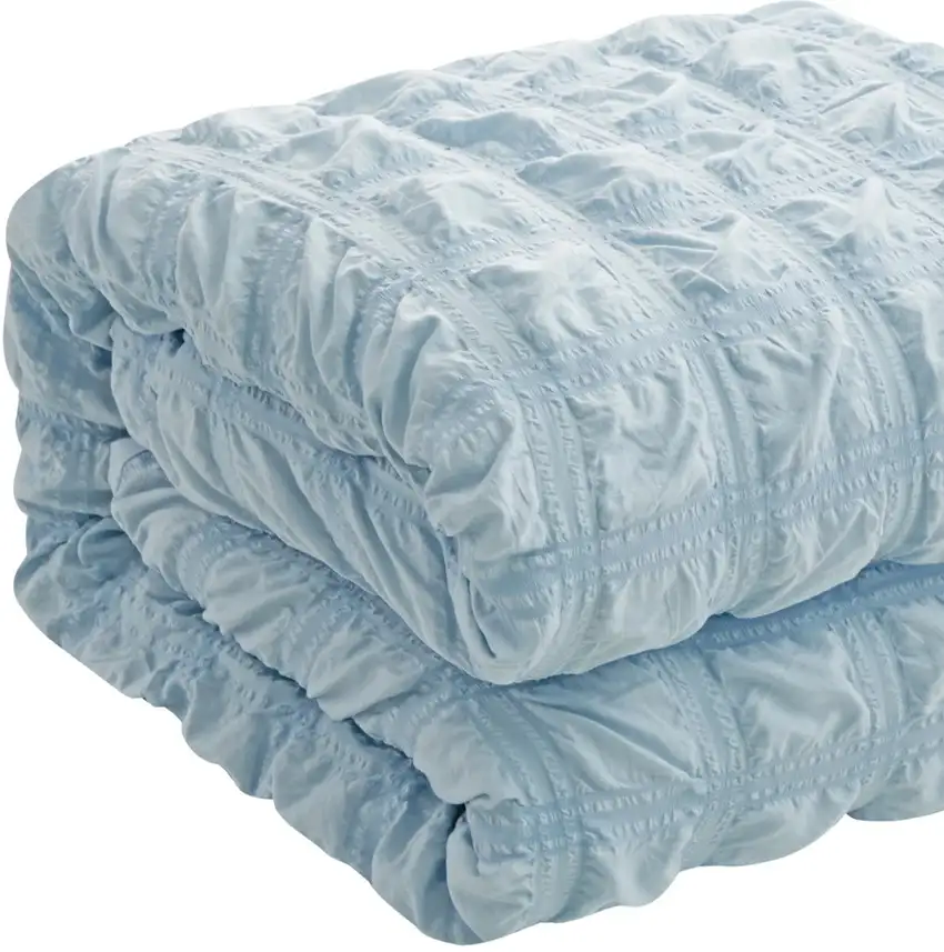 Blue King Polyester 180 Thread Count Washable Duvet Cover Set Photo 7