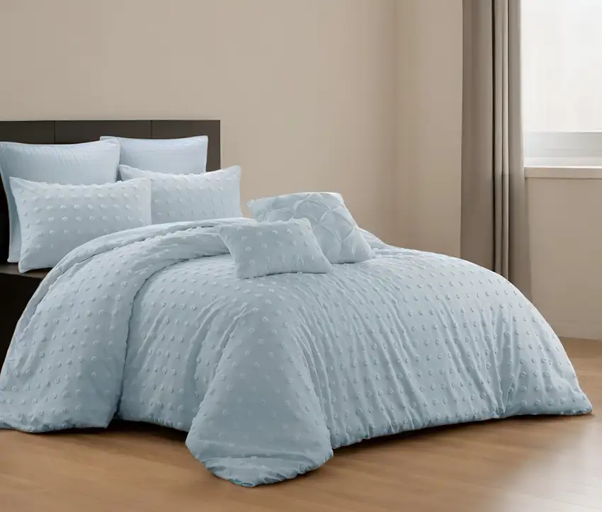 Blue King Polyester 220 Thread Count Washable Duvet Cover Set Photo 2