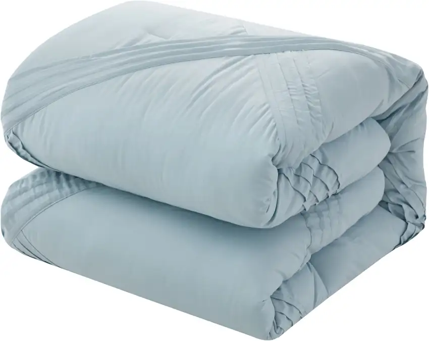 Blue King Polyester 180 Thread Count Washable Down Comforter Set Photo 5