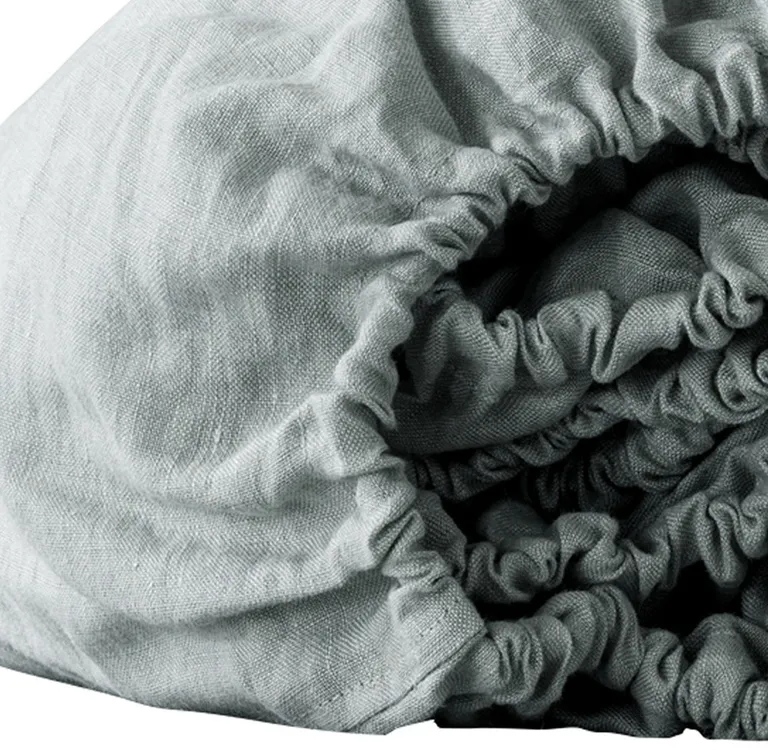 Linen California King Fitted sheet Photo 3