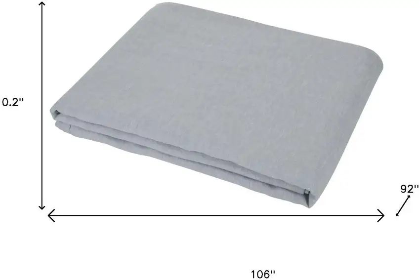 Blue Linen Full Double Flat Sheet Photo 7