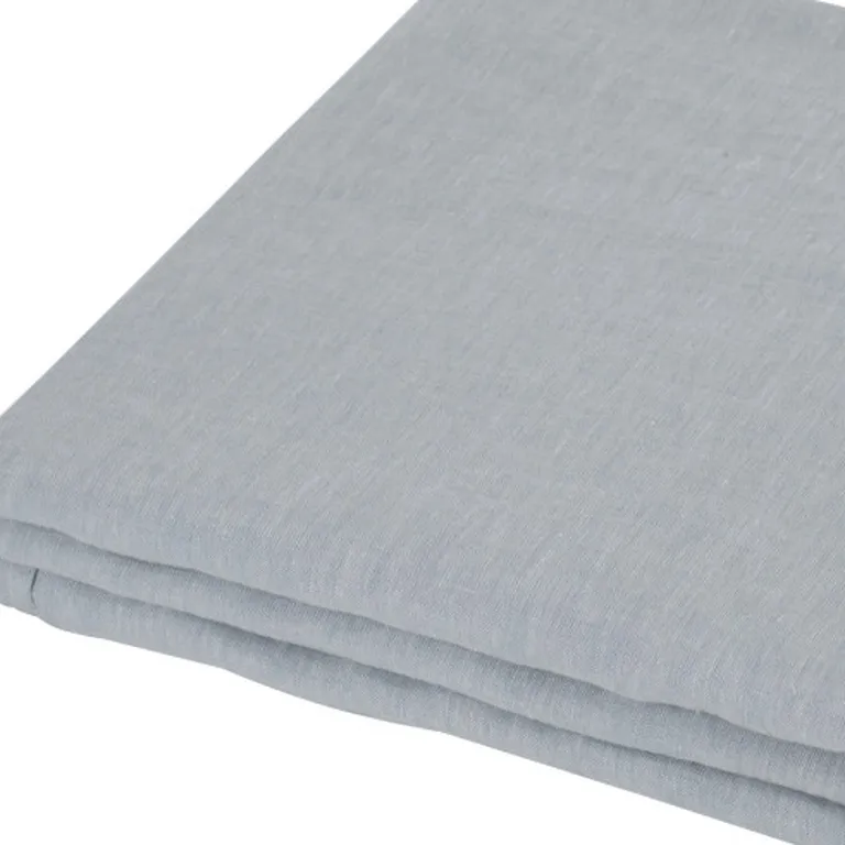 Blue Linen Full Double Flat Sheet Photo 4