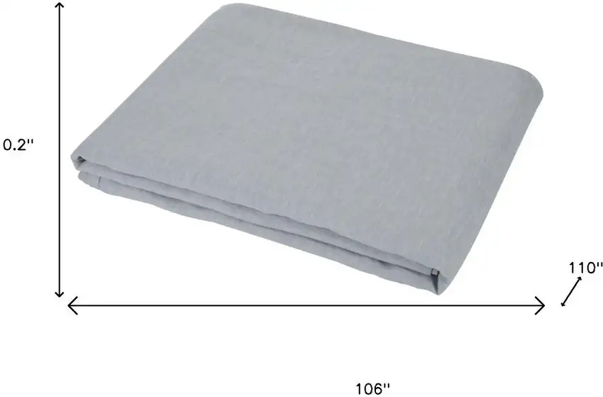 Blue Linen King Flat Sheet Photo 7